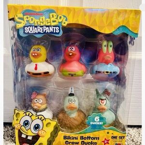 LAST ONE SpongeBob SquarePants Bikini Bottom Crew Rubber Duck Set